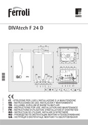 Ferroli DIVAtech F 24 D Instrucciones De Uso, Instalación Y Mantenimiento