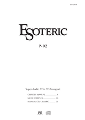 Esoteric P-02 Manual Del Usuario