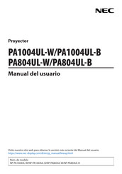 NEC PA1004UL-W Manual Del Usuario