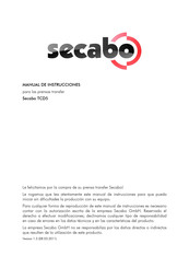 Secabo TCD5 Manual De Instrucciones