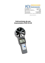 PCE Instruments PCE-VA 20 Instrucciones De Uso