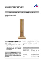 3B Scientific Physics D 1009714 Instrucciones De Servicio
