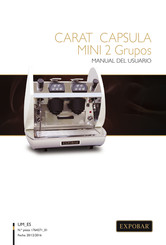 Expobar CARAT CAPSULA MINI 2 Grupos Manual Del Usuario