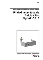 Gema OptiAir CA10 Manual De Instrucciones Y Lista De Piezas De Recambio