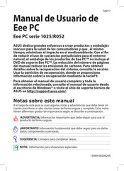 Eee PC R052 Serie Manual De Usuario