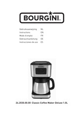 Bourgini Classic Coffee Maker Deluxe 1.0L Instrucciones De Uso