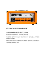 ORANGE ROCKERVERB MKIII Serie Manual De Usuario