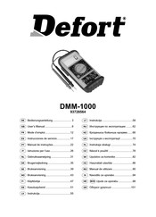 Defort DMM-1000 Instrucciones De Servicio