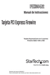 StarTech.com PEX1394A2 Manual De Instrucciones