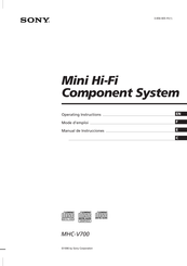 Sony MHC-V700 Manual De Instrucciones