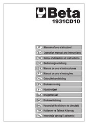 Beta 1931CD10 Manual De Uso E Instrucciones