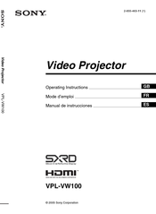 Sony VPL-VW100 Manual De Instrucciones