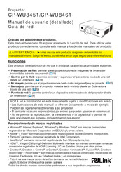 PJLink CP-WU8451 Manual De Usuario