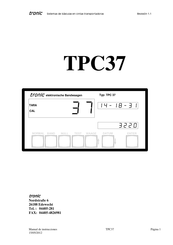 Tronic TPC37 Manual De Instrucciones