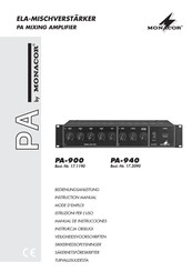 Monacor PA-900 Manual De Instrucciones
