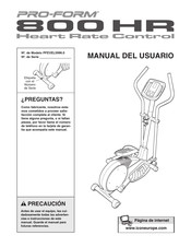 Pro-Form 800 HR Manual Del Usuario