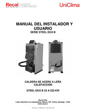 RECAL UniClima  STEEL EKO B  Serie Manual Del Instalador Y Usuario