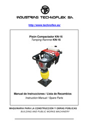 INDUSTRIAS TECHNOFLEX KN-16 Manual De Instrucciones/Lista De Recambios