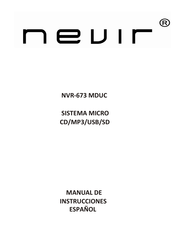 Nevir NVR-673 MDUC Manual De Instrucciones