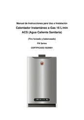 ACS FW Serie Manual De Instrucciones Para Uso E Instalación