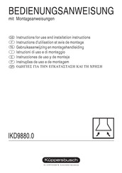 Kuppersbusch IKD9880.0 Instrucciones De Uso Y De Montaje