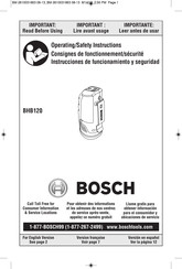 Bosch BHB120 Instrucciones De Funcionamiento