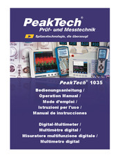 PeakTech 1035 Manual De Instrucciones