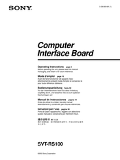 Sony SVT-RS100 Manual De Instrucciones