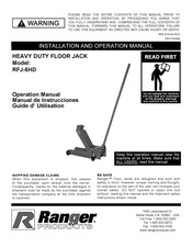 Ranger Products RFJ-6HD Manual De Instrucciones