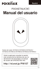 POCKETALK W1PWK-EU Manual Del Usuario