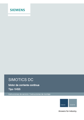 Siemens SIMOTICS DC 1HS5 Instrucciones De Servicio/Instrucciones De Montaje
