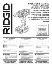 RIDGID R860052K Manual Del Operador