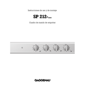 Gaggenau SP 212 Serie Instrucciones De Uso Y De Montaje