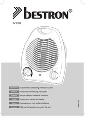 Bestron AFH03 Manual Del Usuario