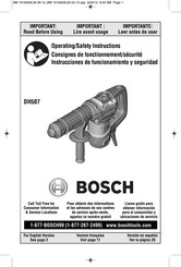 Bosch DH507 Instrucciones De Funcionamiento Y Seguridad