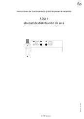 ITW Gema ADU 1 Instrucciones De Funcionamiento Y Lista De Piezas De Recambio