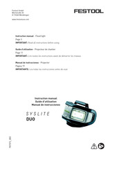 Festool SYSLITE DUO Manual De Instrucciones