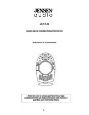 Jensen Audio JCR-540 Instrucciones De Funcionamiento