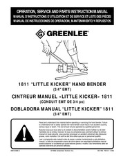 Greenlee LITTLE KICKER 1811 Manual De Instrucciones De Operacion, Mantenimiento Y Repuestos