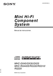 Sony MHC-RG330 Manual De Instrucciones