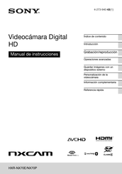 Sony nxcam HXR-NX70E Manual De Instrucciones