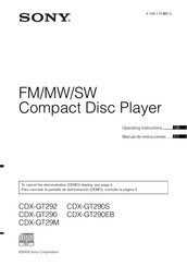 Sony CDX-GT290EB Manual De Instrucciones