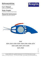 Kroeplin F455 Manual De Instrucciones