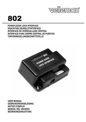 Velleman 802 Manual Del Usuario