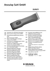 B.Braun Aesculap Suhl DURATI Instrucciones De Manejo/Descripción Técnica