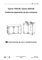 SystemAir Topvex TX03 Instrucciones De Uso Y Mantenimiento