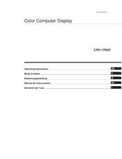 Sony CPD-17F03T Manual De Instrucciones