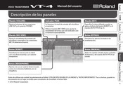 Roland VT-4 Manual Del Usuario