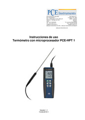 PCE Instruments PCE-HPT 1 Instrucciones De Uso