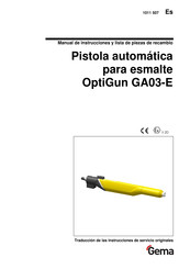 Gema OptiGun GA03-E Manual De Instrucciones Y Lista De Piezas De Recambio